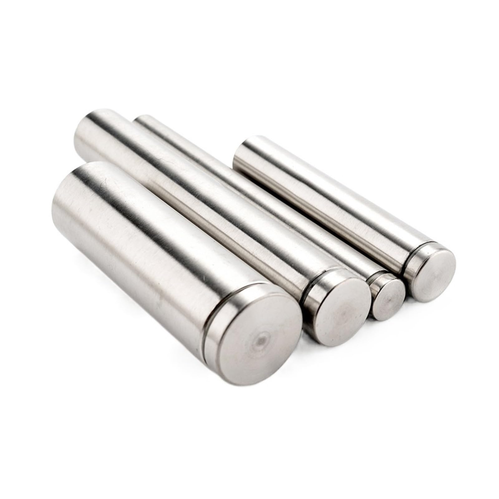 Separador de pared, fijaciones de separador, 10 piezas de sujetadores de 16 mm, separadores publicitarios de acero, clavos, tornillos de fijación for vallas publicitarias (color: plata, tamaño: 16x80