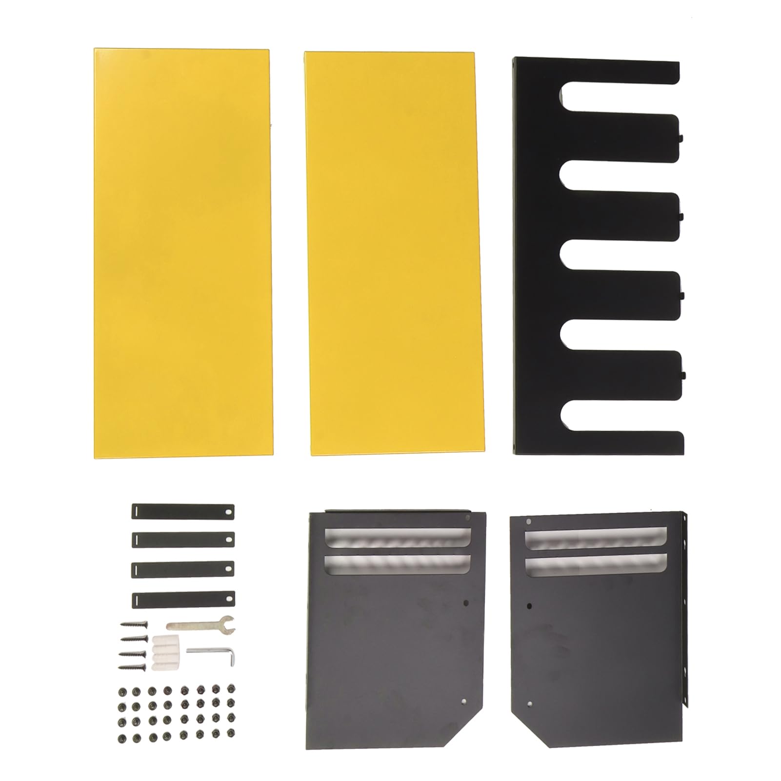Organizador de Herramientas eléctricas, Soporte de Pared Resistente con 5 Ranuras, Estante de Almacenamiento para Taladro eléctrico, Material de Hierro para Taller de Garaje (Amarilla)