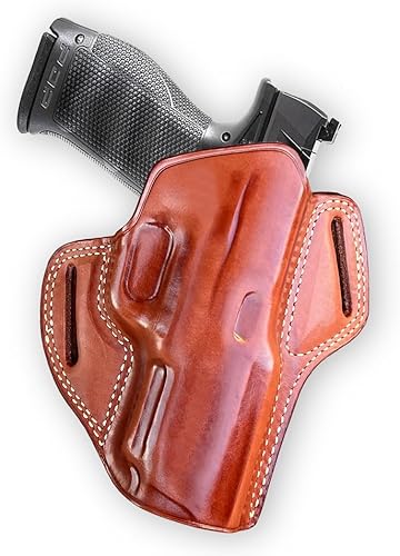 Walther PDP - Funda de piel prémium para panqueques, 0.354 in, 4.5 pulgadas, mano derecha, color marrón #1606#