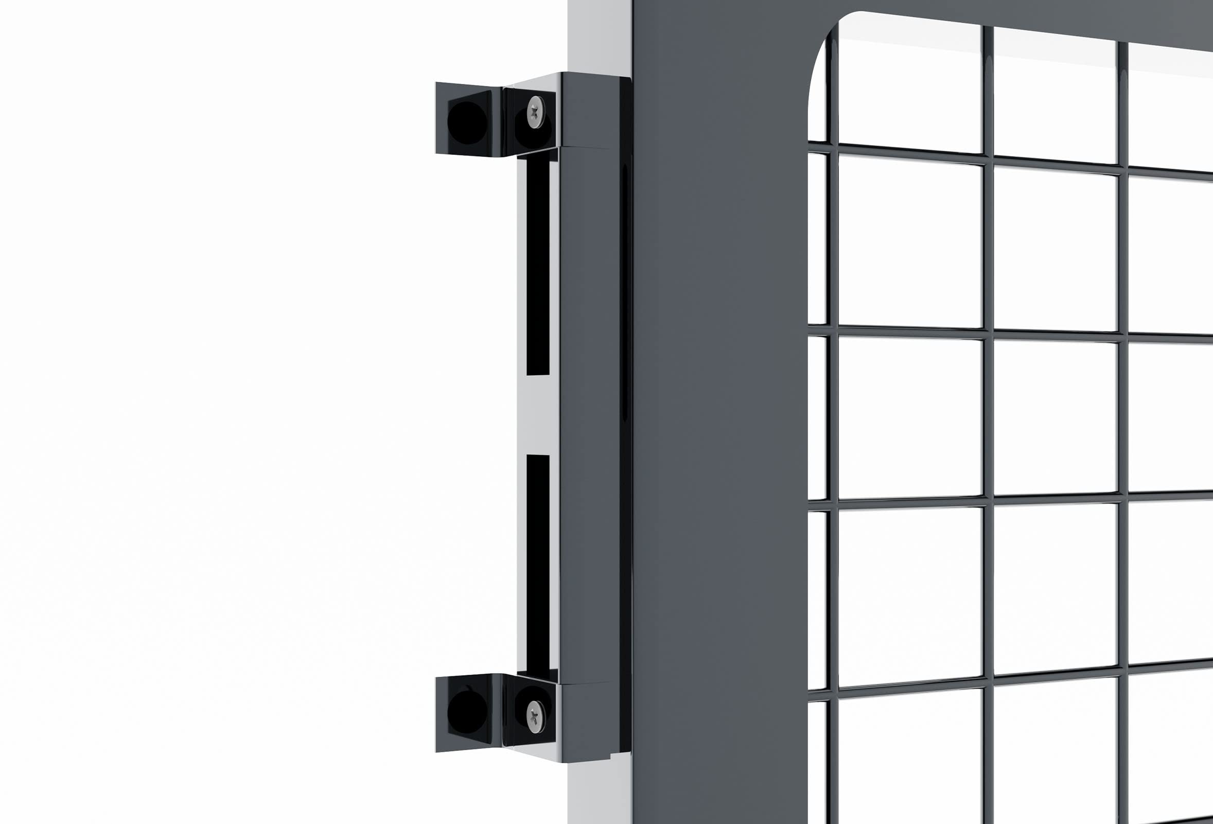 Torado® Drehtor 2 flügelig Flügeltor 4m breit anthrazit für Gartenzaun Doppelstabmatten Gartentor Metall