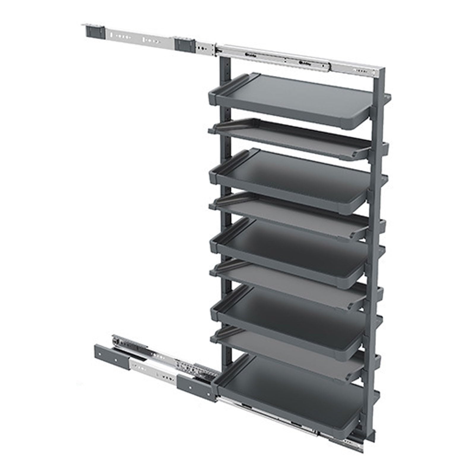 Étagère à chaussures coulissante meuble de rangement extensible en métal