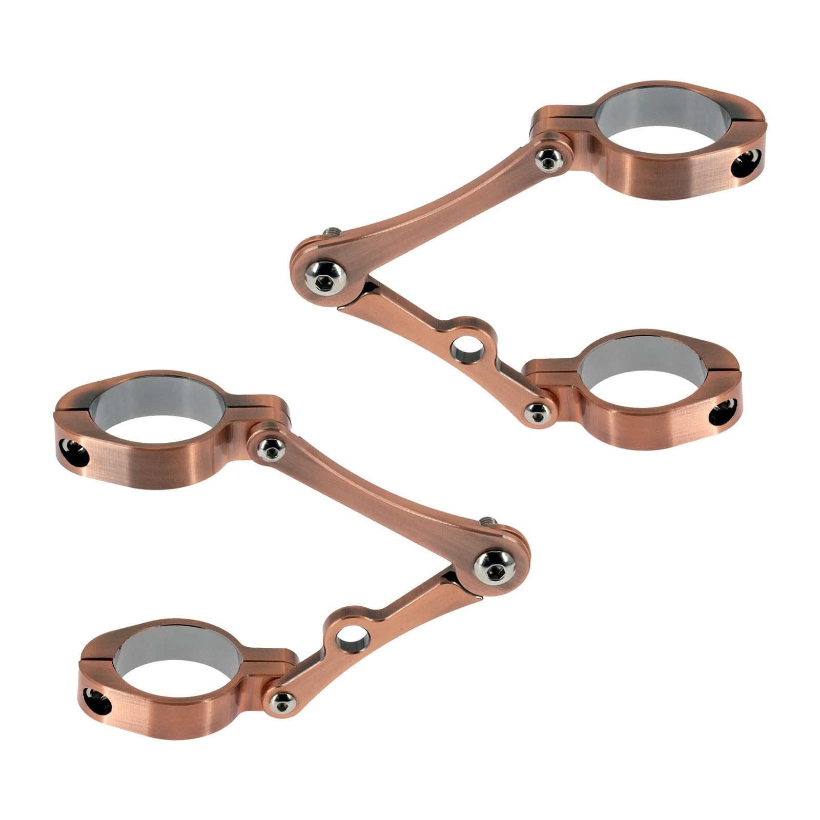 Motorcycle Black/Chrome/Bronze 39mm-41mm Headlight Bracket Mount Clamp Cafe Racer Fork Tube Holder Fit For Harley Dyna XL883 Glide Akcesoria(Headlight mount C)