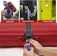 Vista 7 de GIVERARE 2 Pack TSA Approved Luggage Locks, Combination Travel Cable Lock, Re-settable 3-Digit Padlocks with Alloy Body, Keyless TSA Padlock for Gym