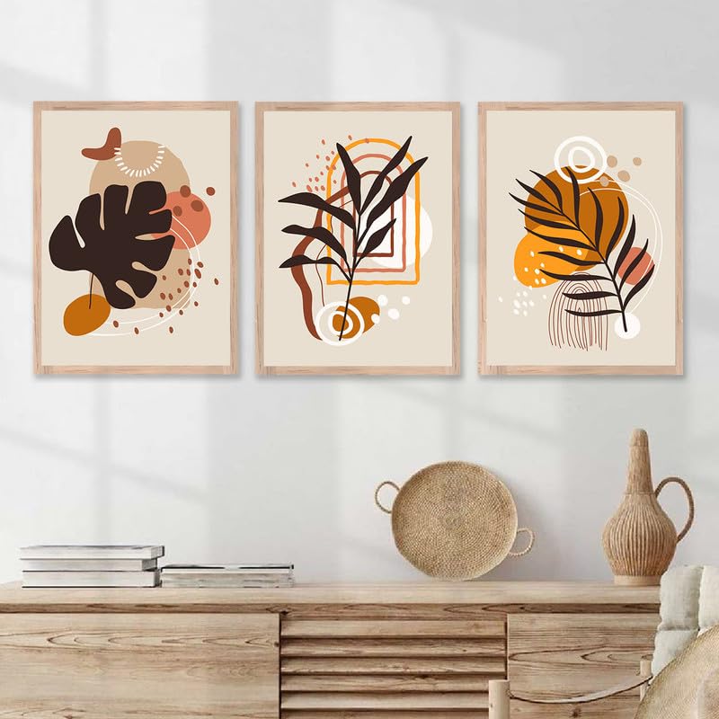 Tracing Imaginations Mystical Magic Framed Boho Art Wall Hangings with Glass (9x12.5 inch) (Size A4) (Set of 3)