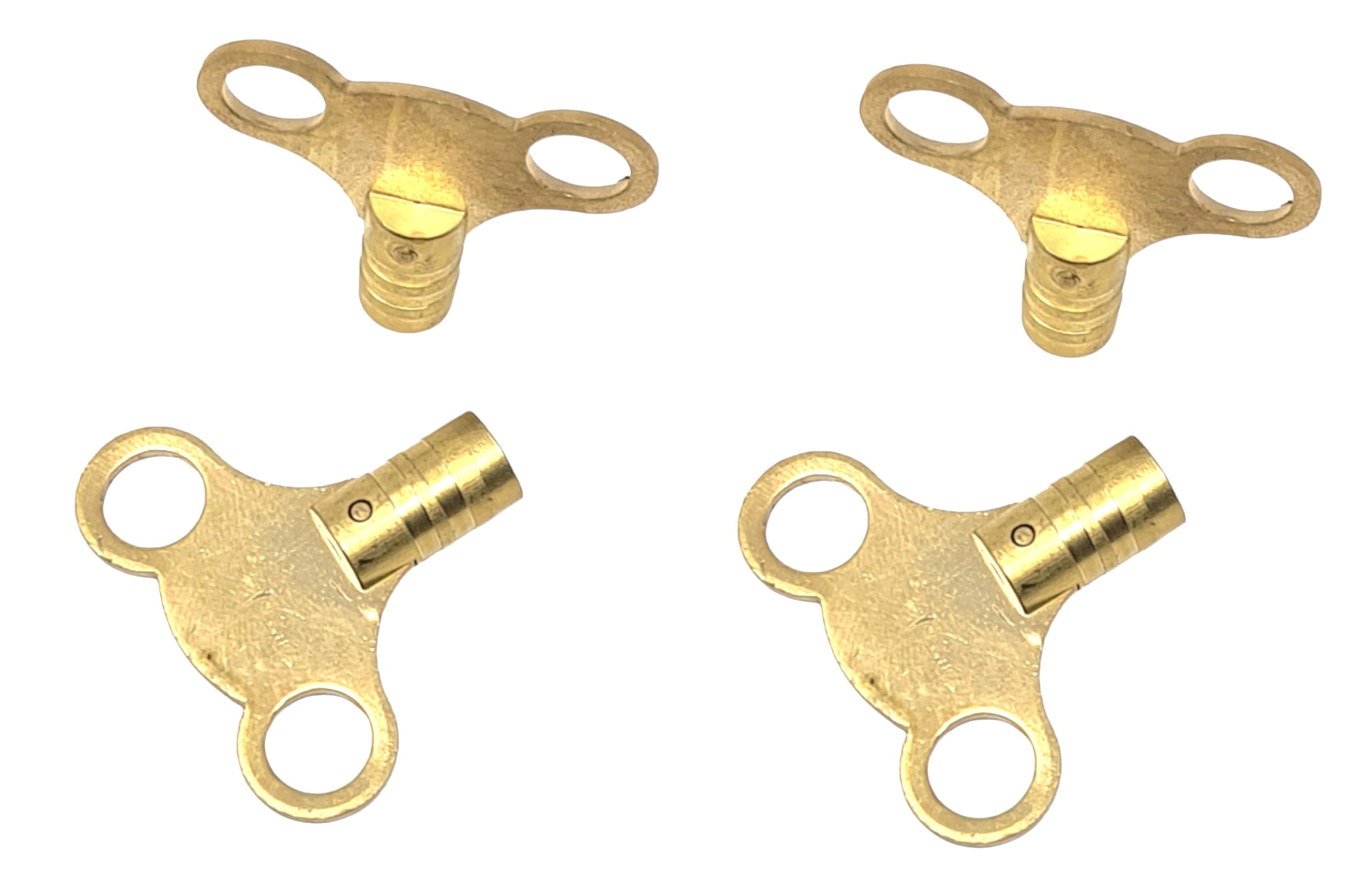 Fixte Radiator Plumbing Bleed Bleeding Key Keys Solid Brass Vent Venting Air Valve (Pack Of 4)