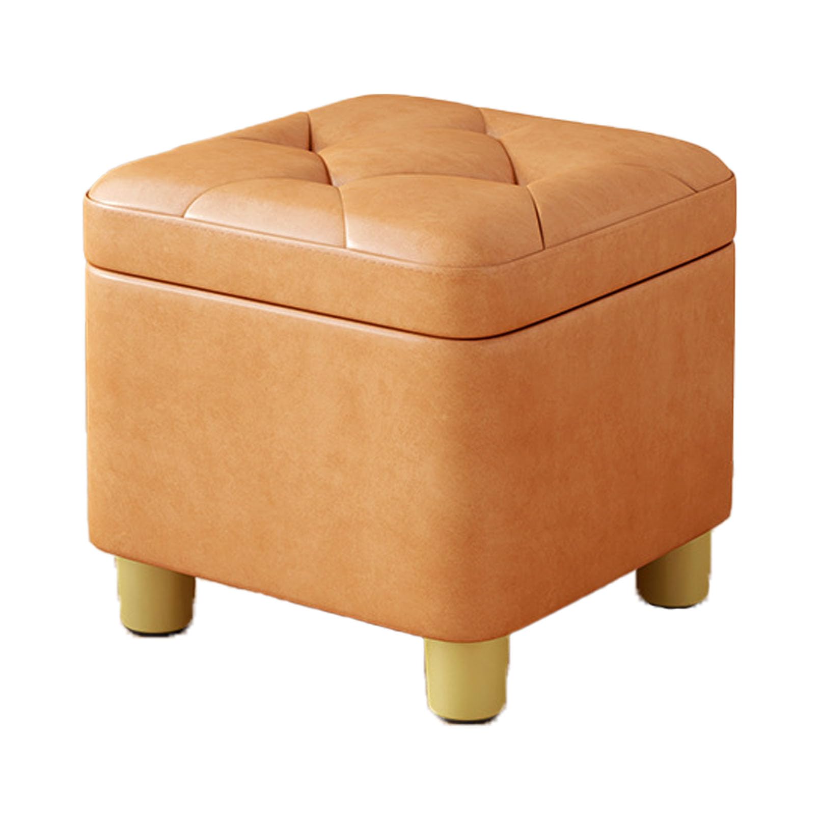Petit ottoman en similicuir pour entrée afin de se chausser facilement