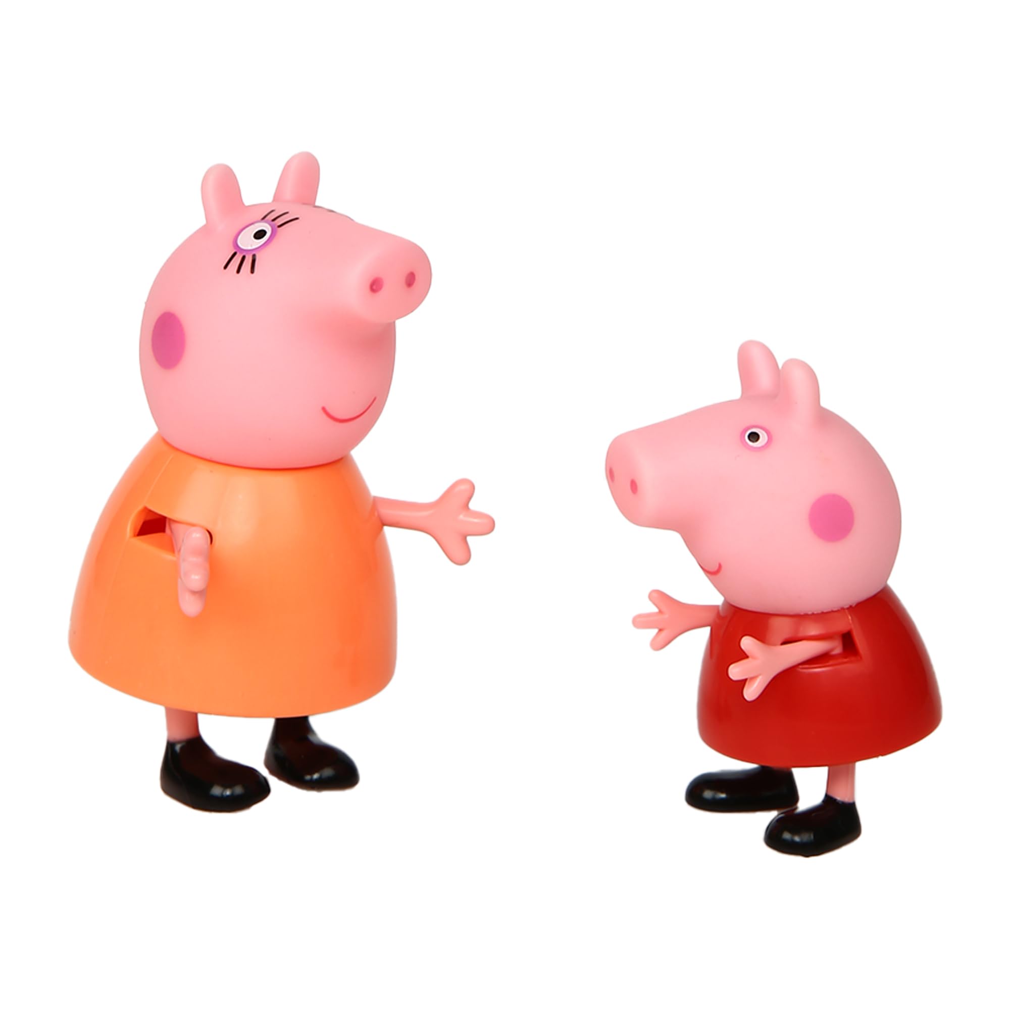 Peppa Pig and Mummy Pig Twin Figure Fun Pack with Two Poseable Figures and a Scene Card, Preschool Toyset for Girls and Boys Ages 3 and Up, Birthday Gift Toys for Kids