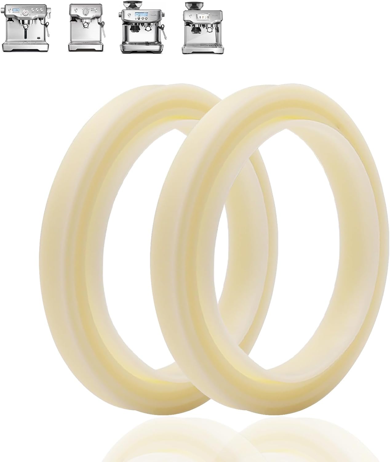 Dianrui 2-Pack 54mm Silicone Steam Rings for Breville BES870XL/878/860/880 Grouphead Gasket Replacement