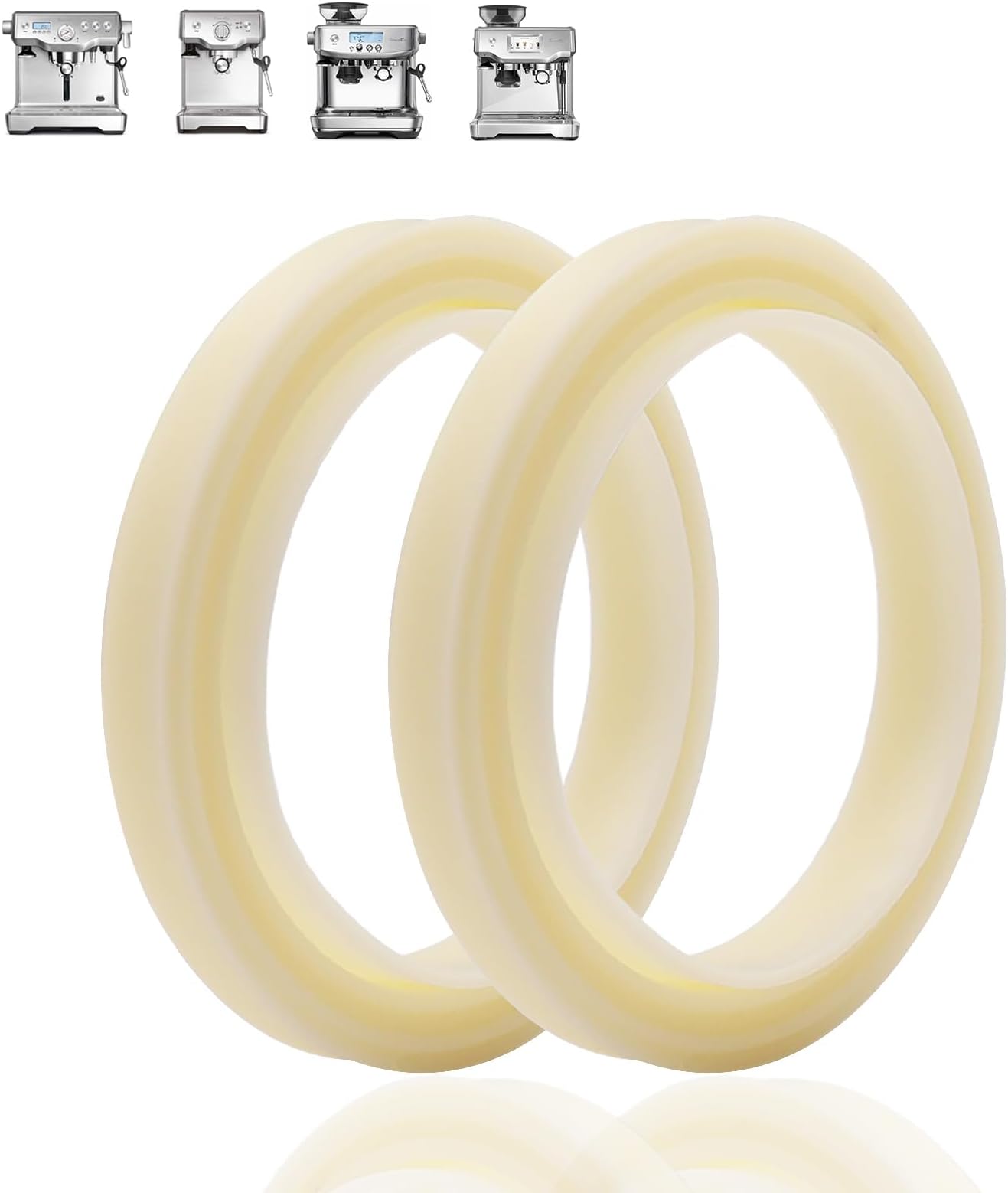 flysclean 2PCS 54mm Silicone Steam Ring for Breville Espresso Machine 878/870/860/880/810/840/450/500 and Sage 880/878/875/870/810/500 Grouphead Gasket Replacement Part K1-064