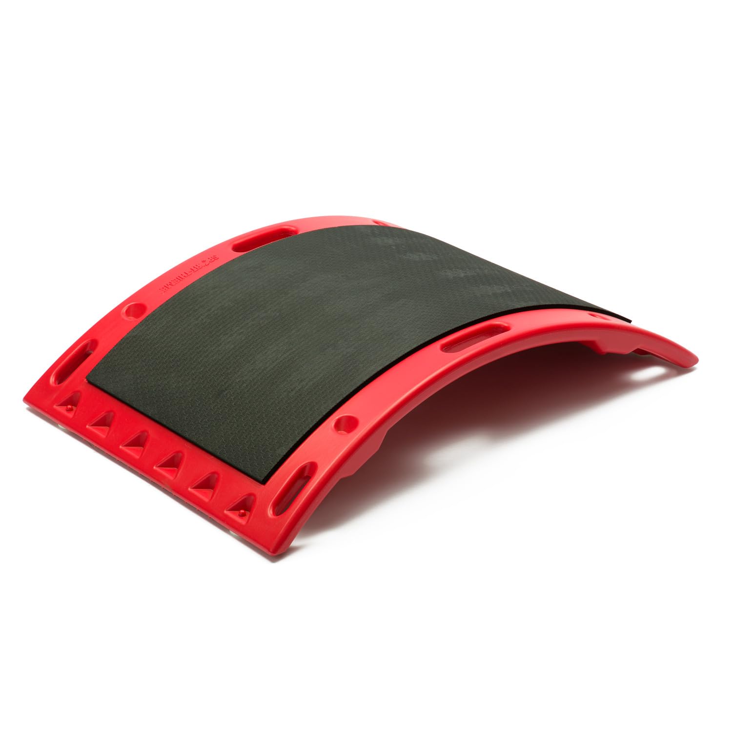 Sport-Thieme Therapie- u. Fitnessbogen | Multifunktionale Fitness-Wippe, Stepper, Balanceboard | Belastbar: 200 kg | Kunststoff, Anti-Rutsch-Matte | 71x49,5x14,5 cm | 3 kg | Rot-Schwarz