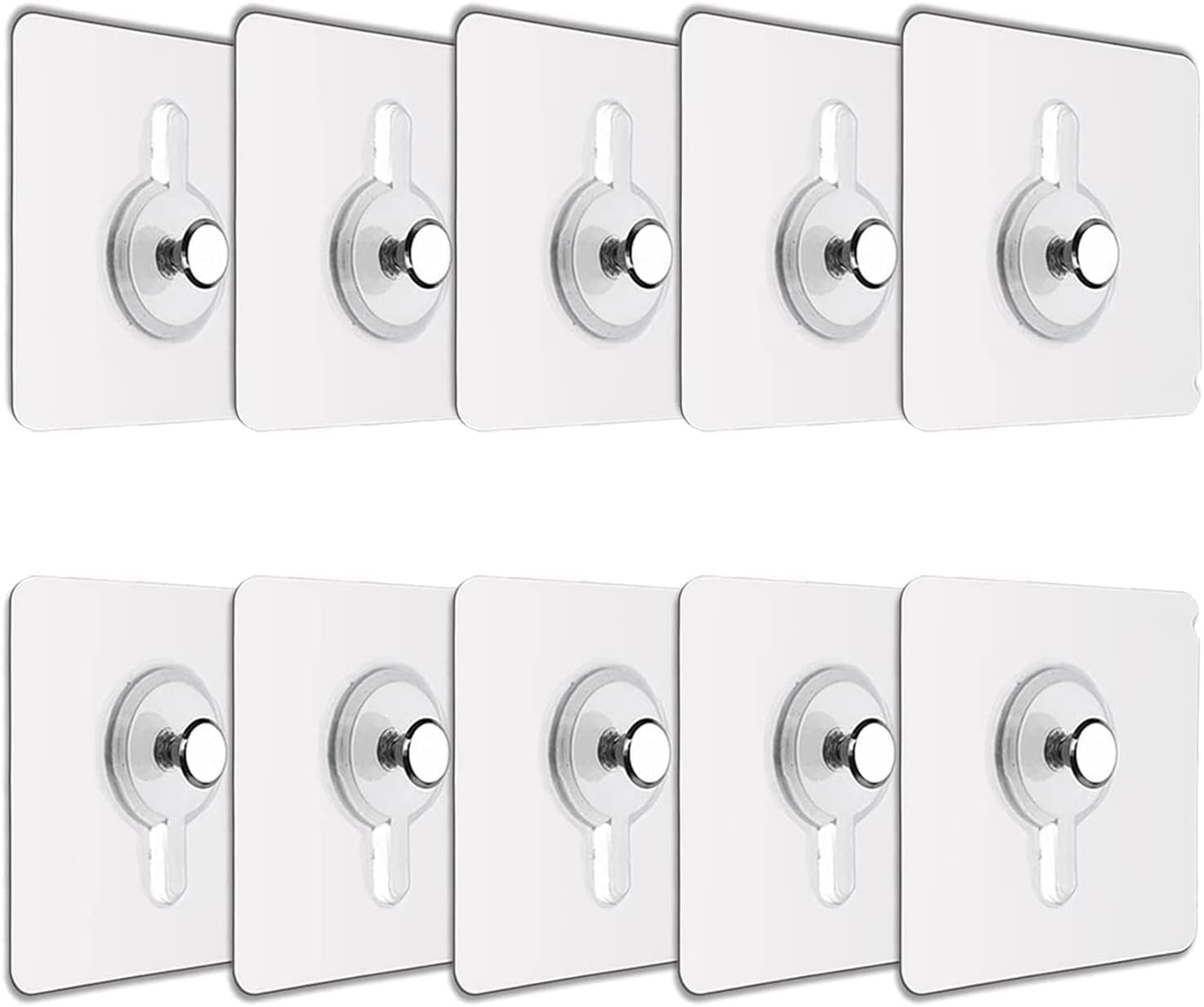 Diamond Wall Hooks - Clear Acrylic, Pack of 15 -6