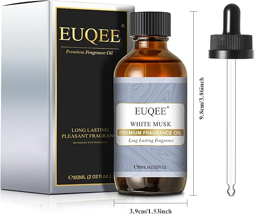 Miniatura 3 de EUQEE Aceites aromáticos de almizcle blanco para aromaterapia del hogar, aceite esencial de almizcle blanco de alta calidad con cuentagotas de