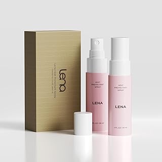 LENA HAIR Heat Protectant Spray (2-Pack, 1 fl oz Each) | For Travel, 450°F Protection for All Hair Types, Rose Dawn Scent, All-in-One Formula for Smooth & Healthy Hair