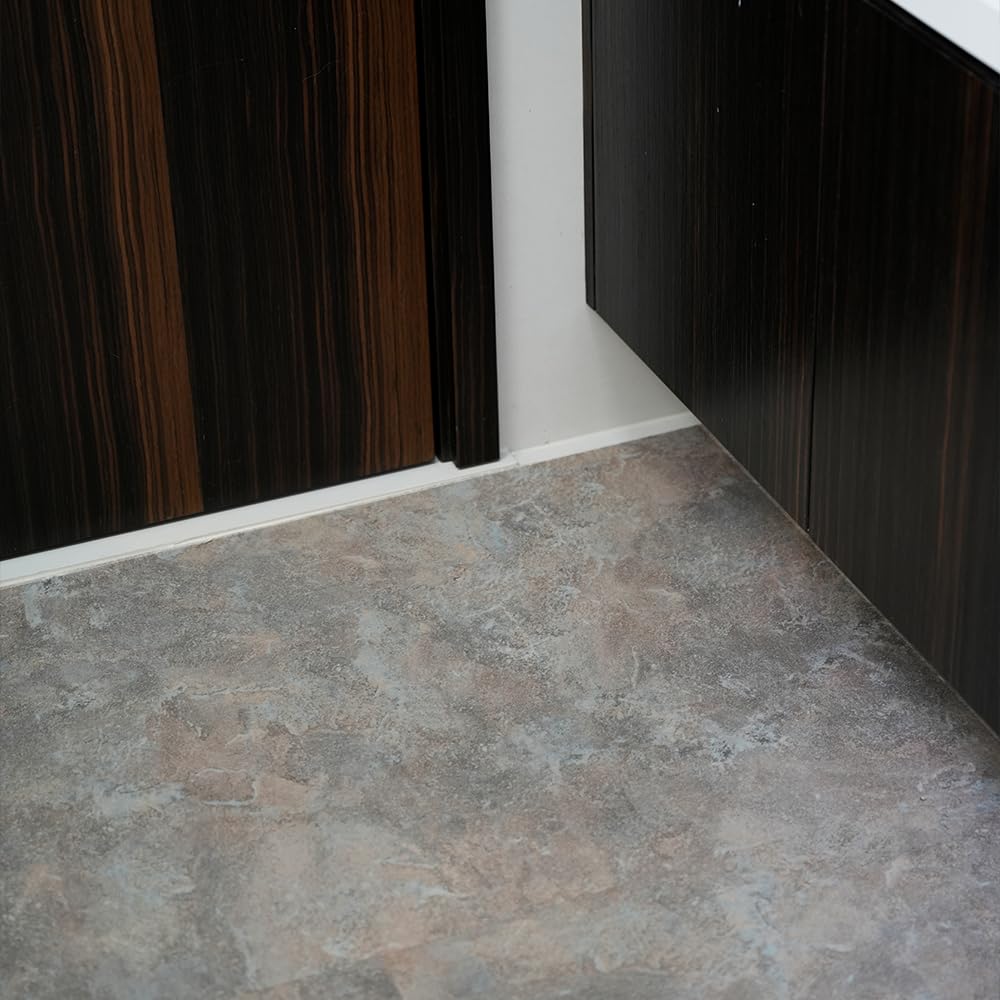 Piastrelle autoadesive effetto marmo, 30,5 x 30,5 cm, in vinile, con superficie antiscivolo testurizzata, resistenti alle fuoriuscite, adatte per affittuari per bagno e cucina, confezione da 20
