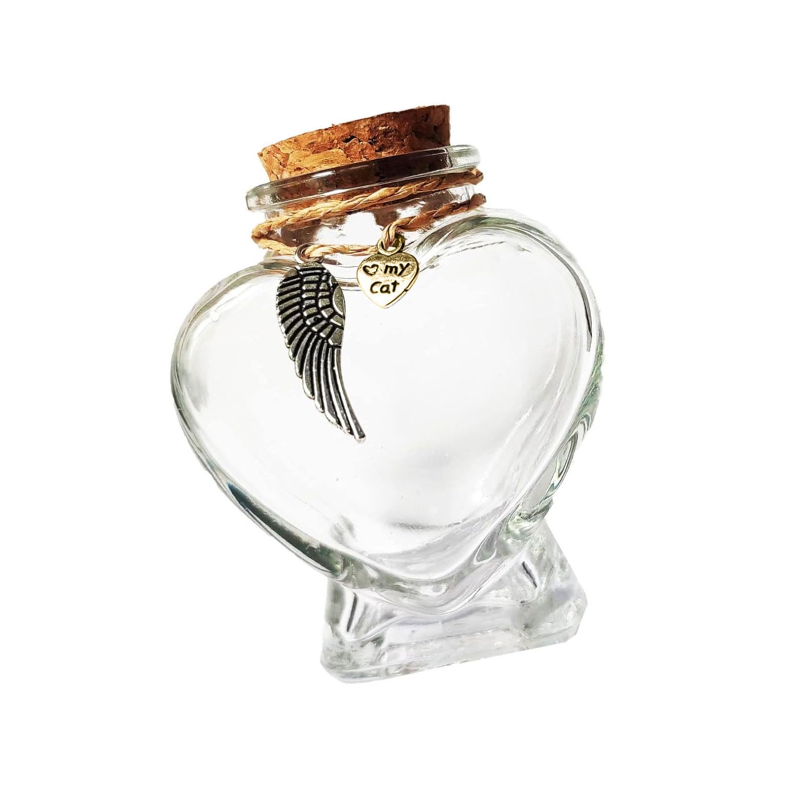 Ksikdeg Glass Keepsakes Container for Preserving Pet Hair or Ashes Memorial and Secure Storage Customes Bottle