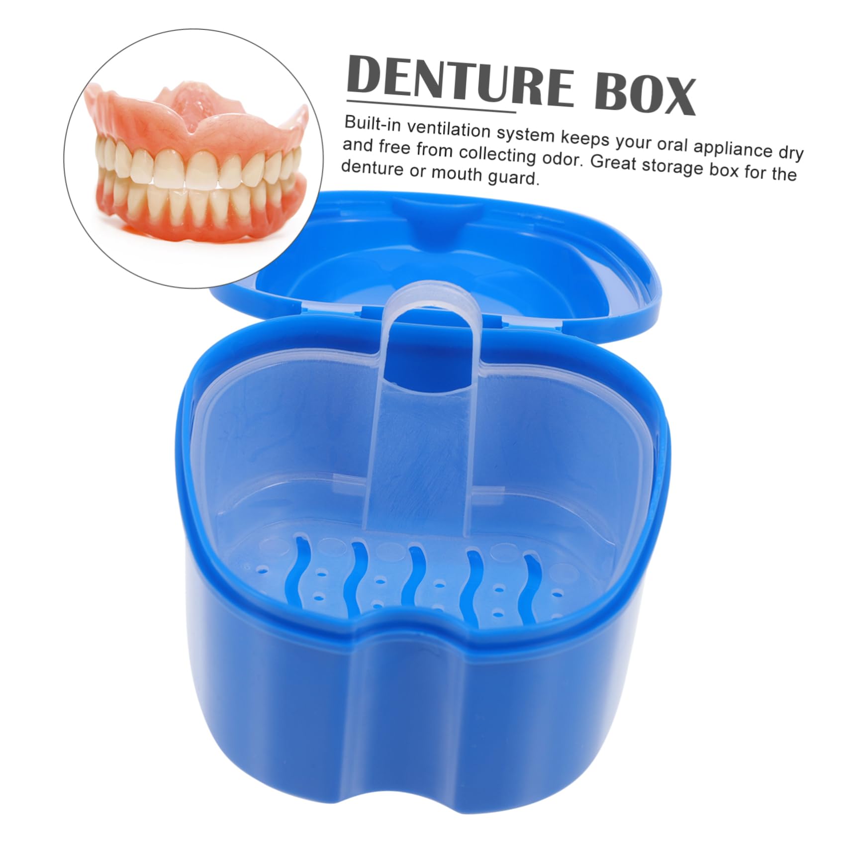 Beaupretty 2ensembles Boîte De Stockage Pour Prothèses Dentaires Avec Brosse Portable Pour Nettoyage Et Transport Fausses Dents
