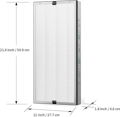 Miniatura 8 de Jafända Filtro de aire original de repuesto para purificador de aire JF999, filtro 3 en 1 con el verdadero HEPA 13 y 1.68 libras de carbón activado