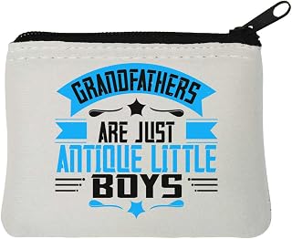 Grandfathers are just Antique Little Boys - Monedero de neopreno (10 x 11 cm), color blanco, White, Talla única