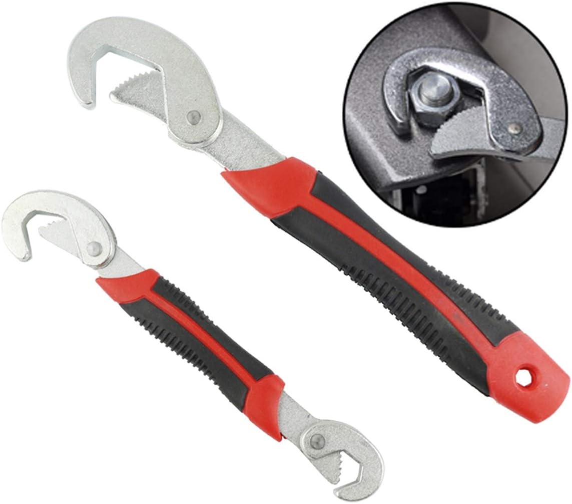 2Pcs Portable Adjustable Spanner Quick Snap and Grip 9-32mm Wrench Universal Multi-function Wrench Set