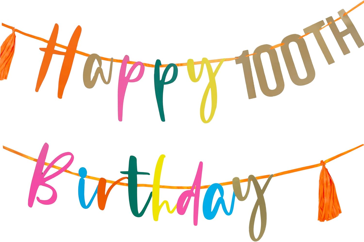 Talking Tables Customisable & Reusable Happy Birthday Garland with Numbers | Eco-Friendly Party Decorations for Women or Men, Bright Celebration Bunting Recyclable Packaging 2.5m
