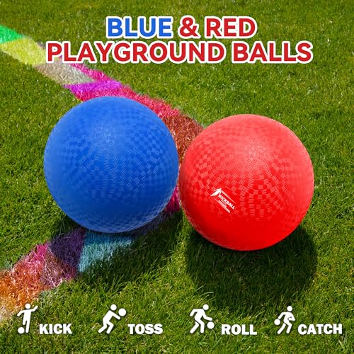 image for FATEUAER 8.5 Inch Kickball Set, Dodgeballs 2 Pack, Playground Balls Gi