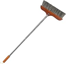 Yardwe Pêlo De Cavalo Vassoura De Cerdas Macias Cabo De Madeira Vassoura De Ângulo Vassoura De Limpeza De Chão Vassoura De Depilação Tapete Escova Arrebatadora Para Cozinha Interna Ao Ar