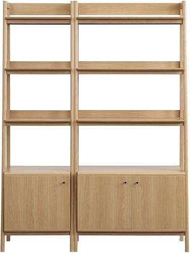 Miniatura 4 de Modway Vitrinas de estantería en roble - Juego de 2