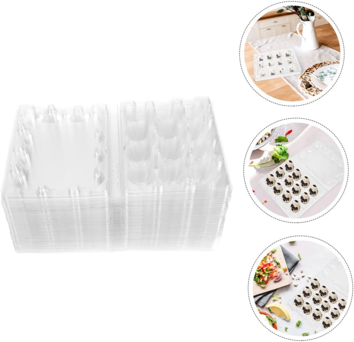 Gadpiparty 12-Pack Quail Egg Container Disposable Plastic Quail Egg Trays for Kitchen Storage Household Holder