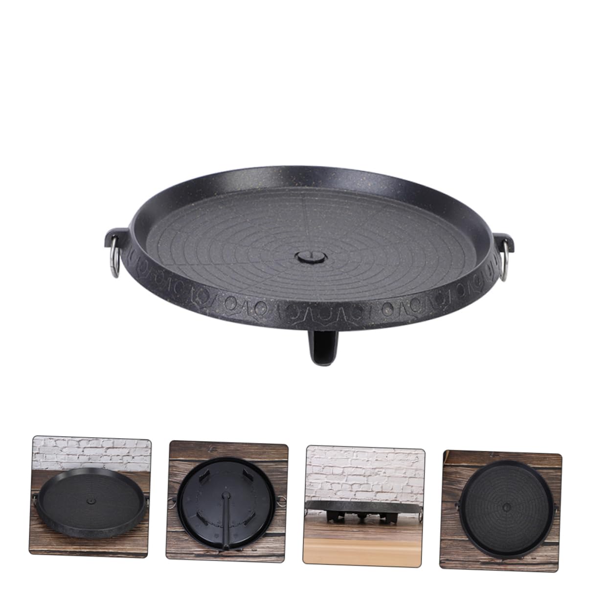 Piastra Barbecue Antiaderente Leggera in Ghisa Resistente Al Calore Per Bistecche e Pancetta Adatta Fornelli Gas Portatili Per Uso Interno Ed Esterno Per Picnic e Feste