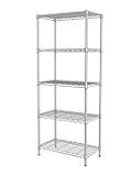 SINGAYE Shelf Wire Shelving Adjustable Storage Shelves Rack Standing Units for Kitchen Closet Laundry Bathroom Organizers Metal Pantry Narrow Mesh Gaps 12