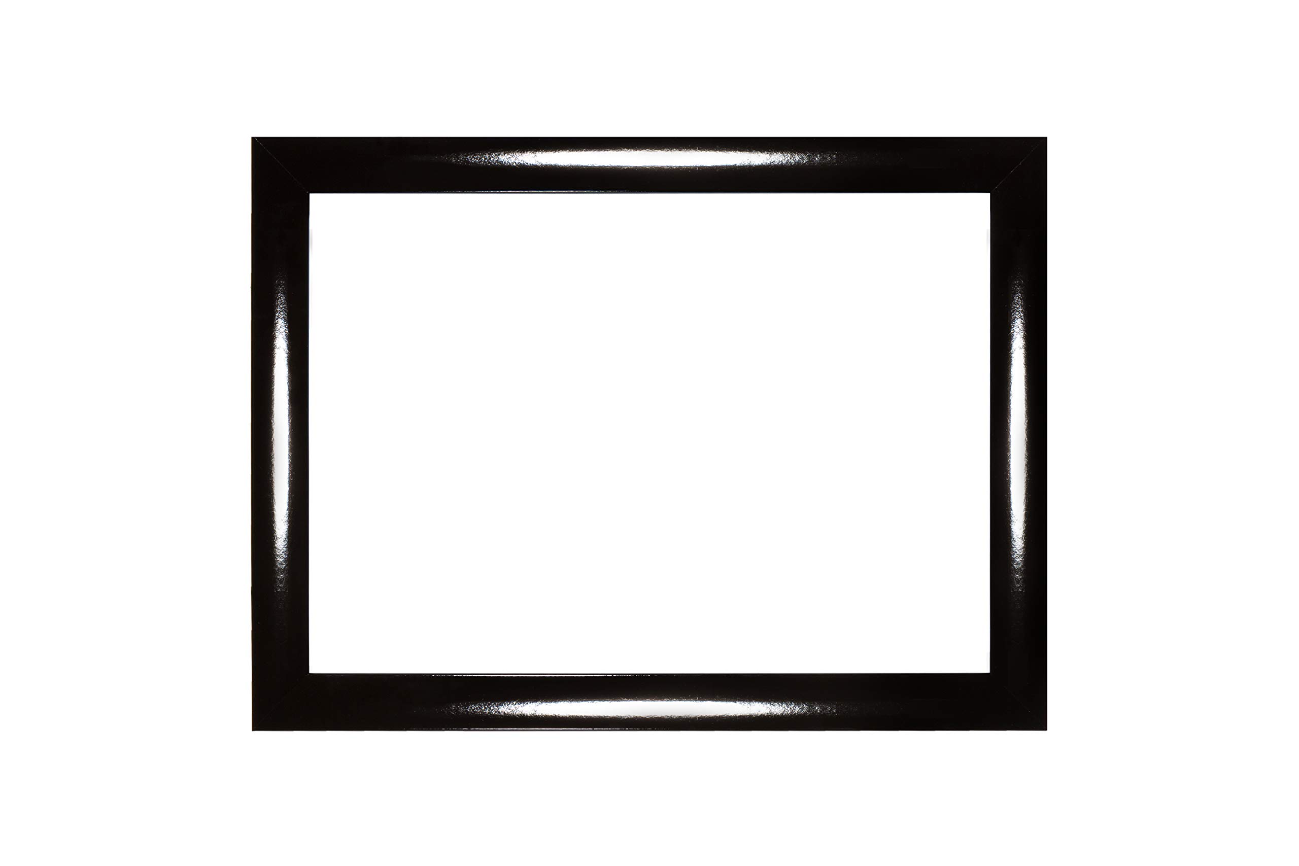 Duisburger-Rahmen 24 Cornice Su Misura DR35 58x89 Cm Nero Opaco - Legno MDF, Vetro Acrilico Antiriflesso, Made In Germany
