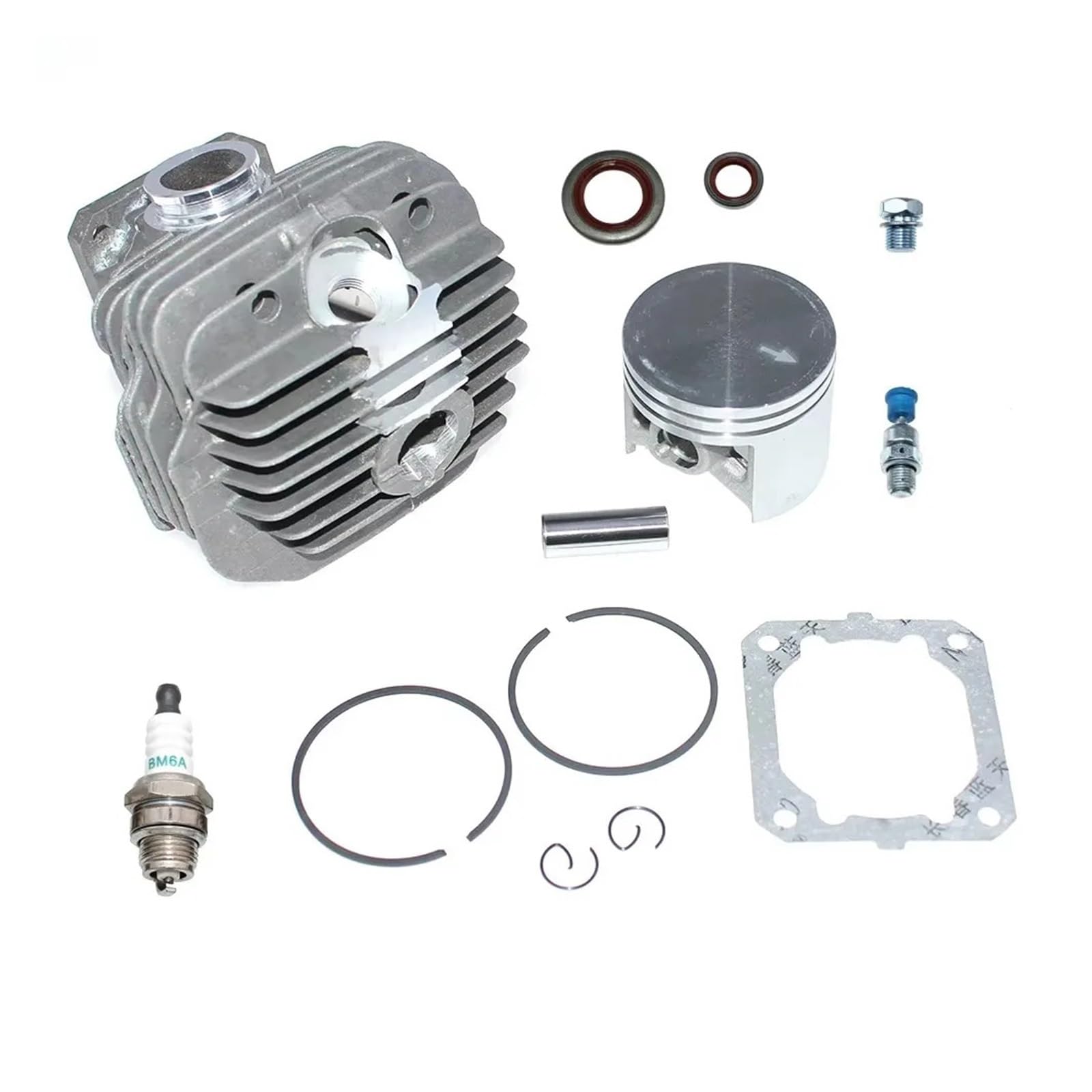 Dingmao Kits de pistones de cilindro de 50mm, pasador de 10mm Compatible con motosierra Sthil MS440Z MS440 044 044R 044W MS440RZ MS440VWZ