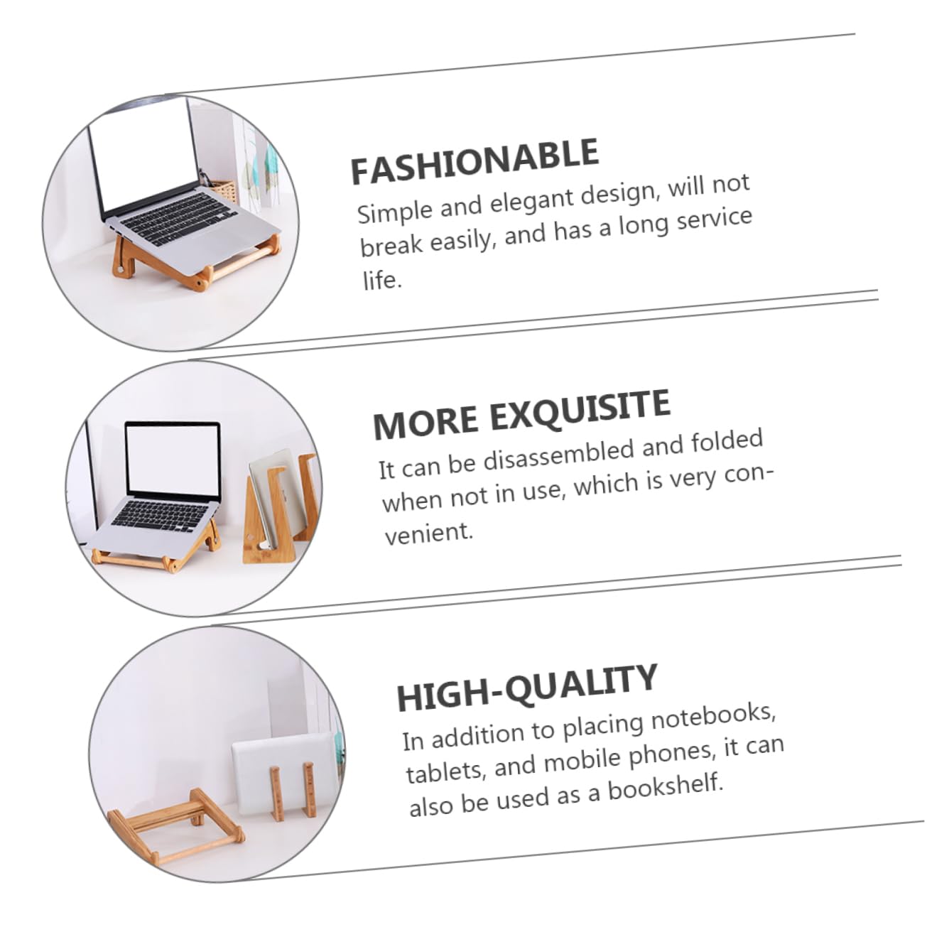 UKCOCO Soporte Ajustable para Laptop Soporte Computadora Diseño Elegante y Duradero