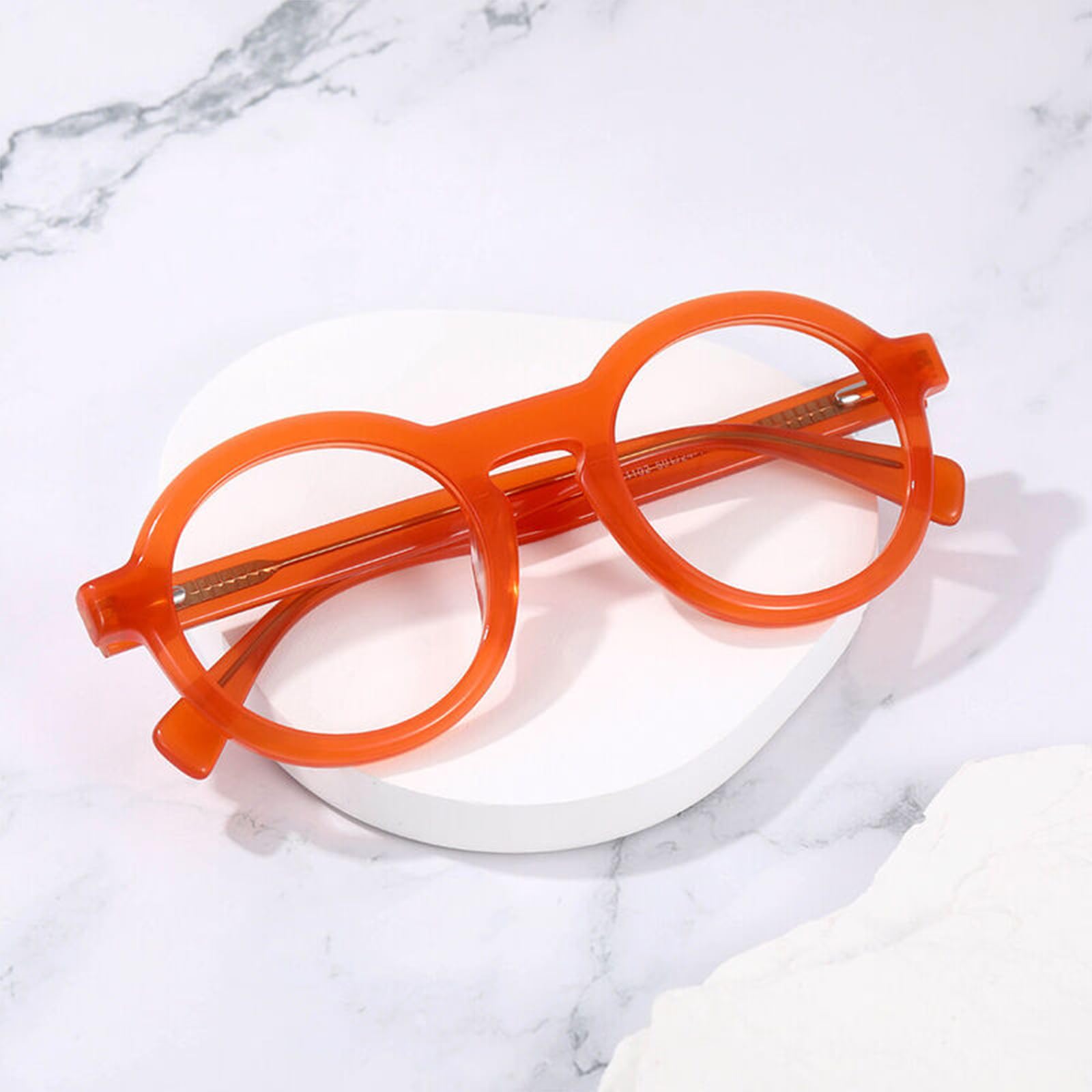 Rotondo Occhiali da Lettura Per Donna e Uomo Presbiopia Anti Luce Blu Acetato Frame Retrò Occhiali Presbiopia Lettori perTablet Gaming Ufficio Riposo