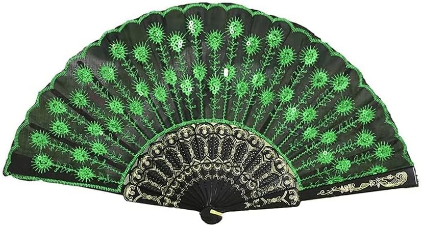 Chinese Folding Fan Japanese Folding Fan Hand Folding Dance Wedding Party Lace Silk Folding Fan Decorative Crafts Paper Fan Hand Fan Vintage Style (Xs 23CM)