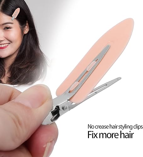 Miniatura 4 de Pinzas para el cabello sin doblar, estilo plano acrílico sin pliegues, pico de pato sin costuras, pasadores para maquillaje, herramienta de peinado