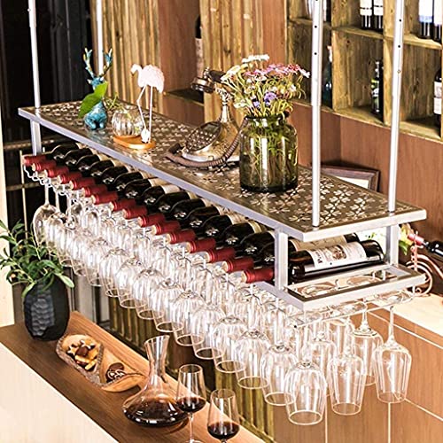 Support bouteille de vin suspendu pour libérer l'espace et protéger vos verres