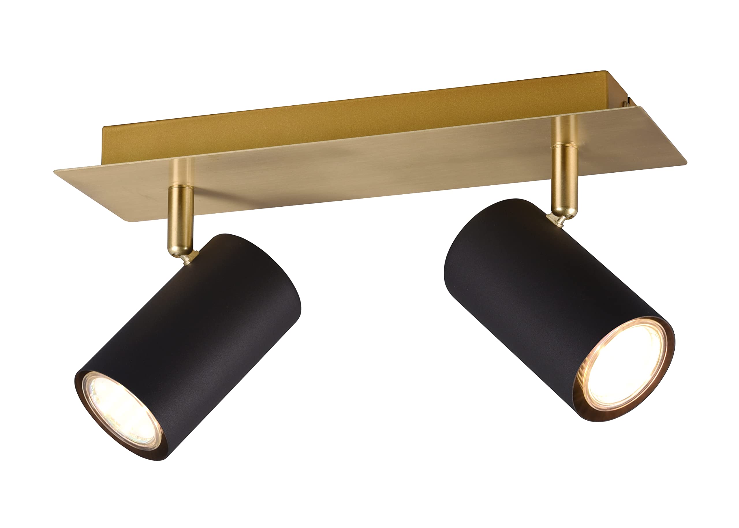 Trio-Leuchten Plafoniera nera e oro gu10