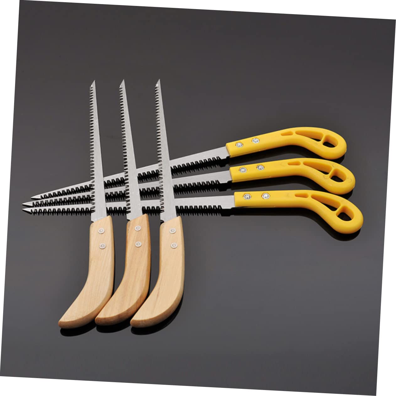 Yardwe 3 Mini De Mano Para Carpintería De Podar Con Mango De Madera Para Cortar Arbustos Y Árboles En El Jardín.