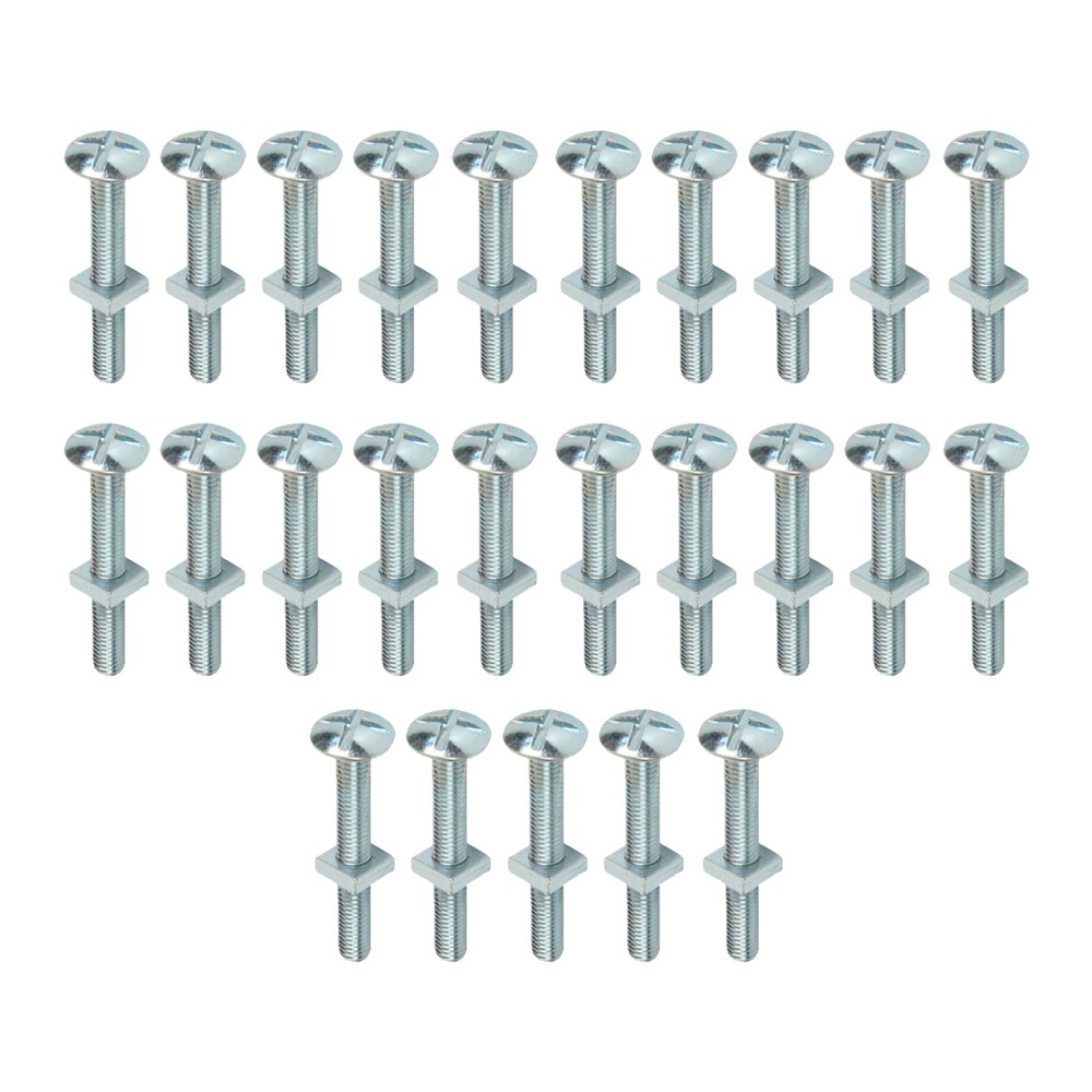 Roofing Bolts BZP - M6x60mm - Pack 25