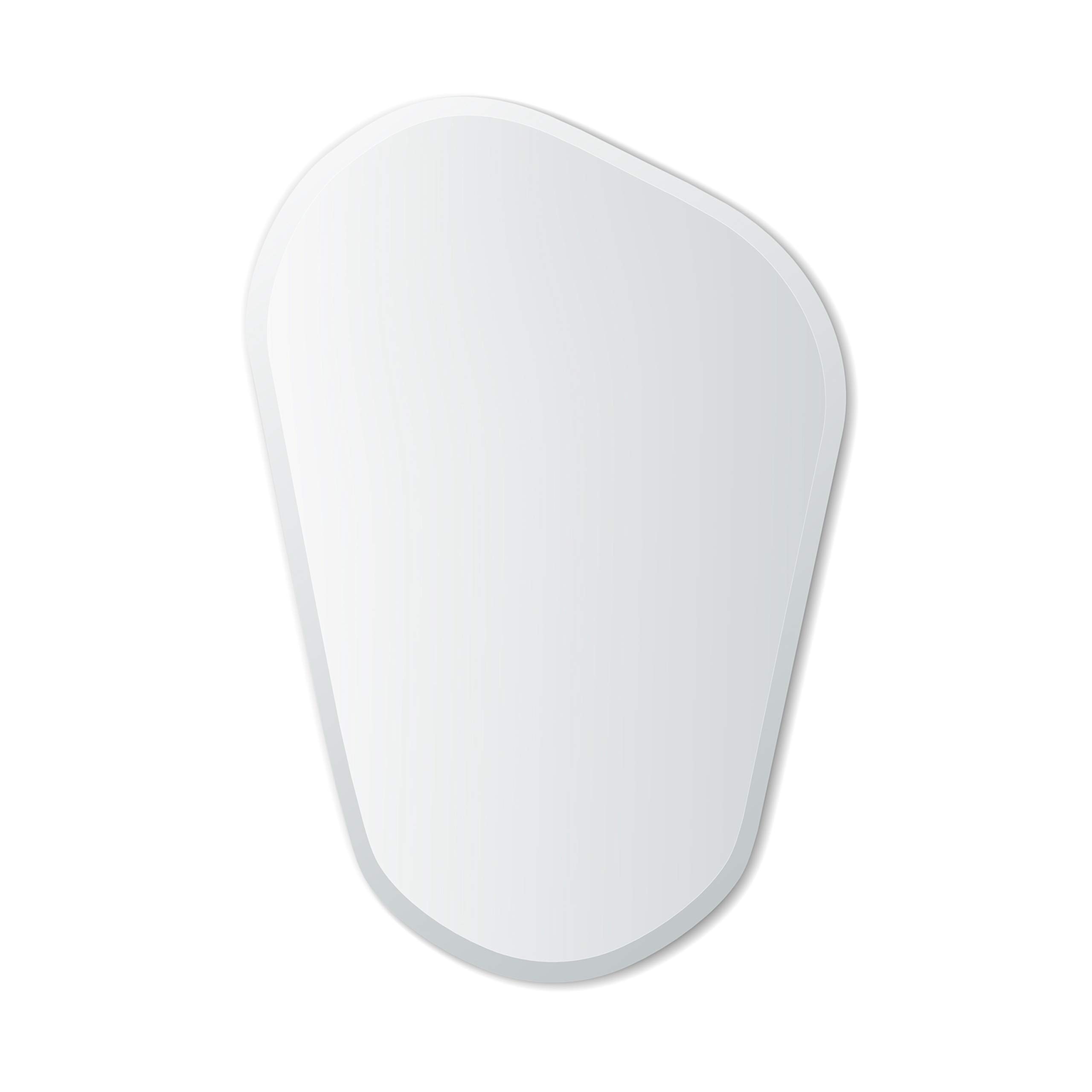 Better Bevel 24" x 36" Frameless Asymmetrical-Shaped Novelty Mirror | 1" Beveled Edge | Bathroom Wall Mirror