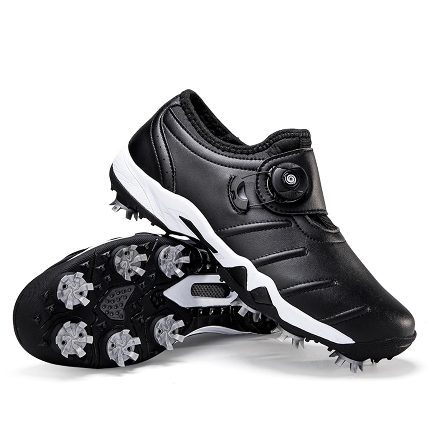 Chaussures de Golf Imperméables à Pointes pour Hommes, Chaussures de Golf Légères et Antidérapantes