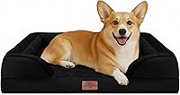 Vista 237 de Comfort Expression - Cama ortopédica para perros extragrandes, 42 x 30 pulgadas, cama impermeable y de apoyo de espuma con cojines removibles, sofá