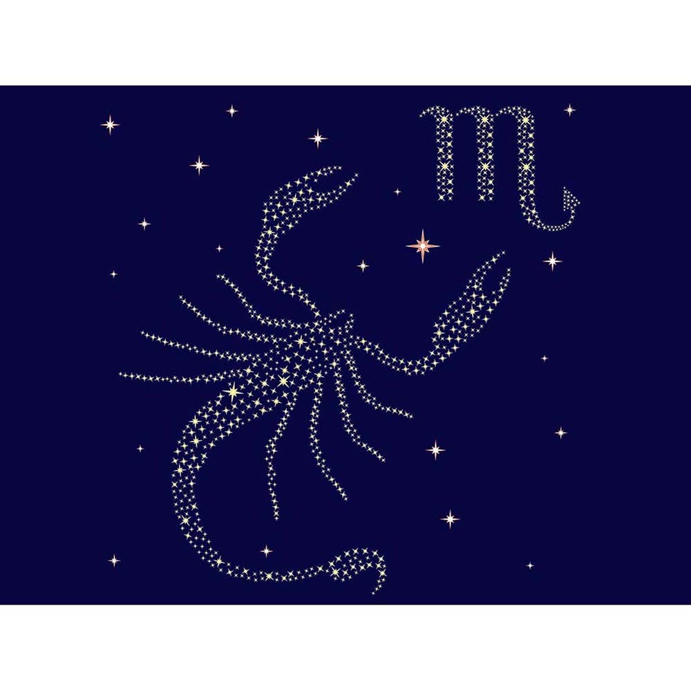 Wee Blue Coo Painting Illustration Zodiac Star Sign Scorpio Scorpion Art Print Poster Wall Decor 12X16 Inch