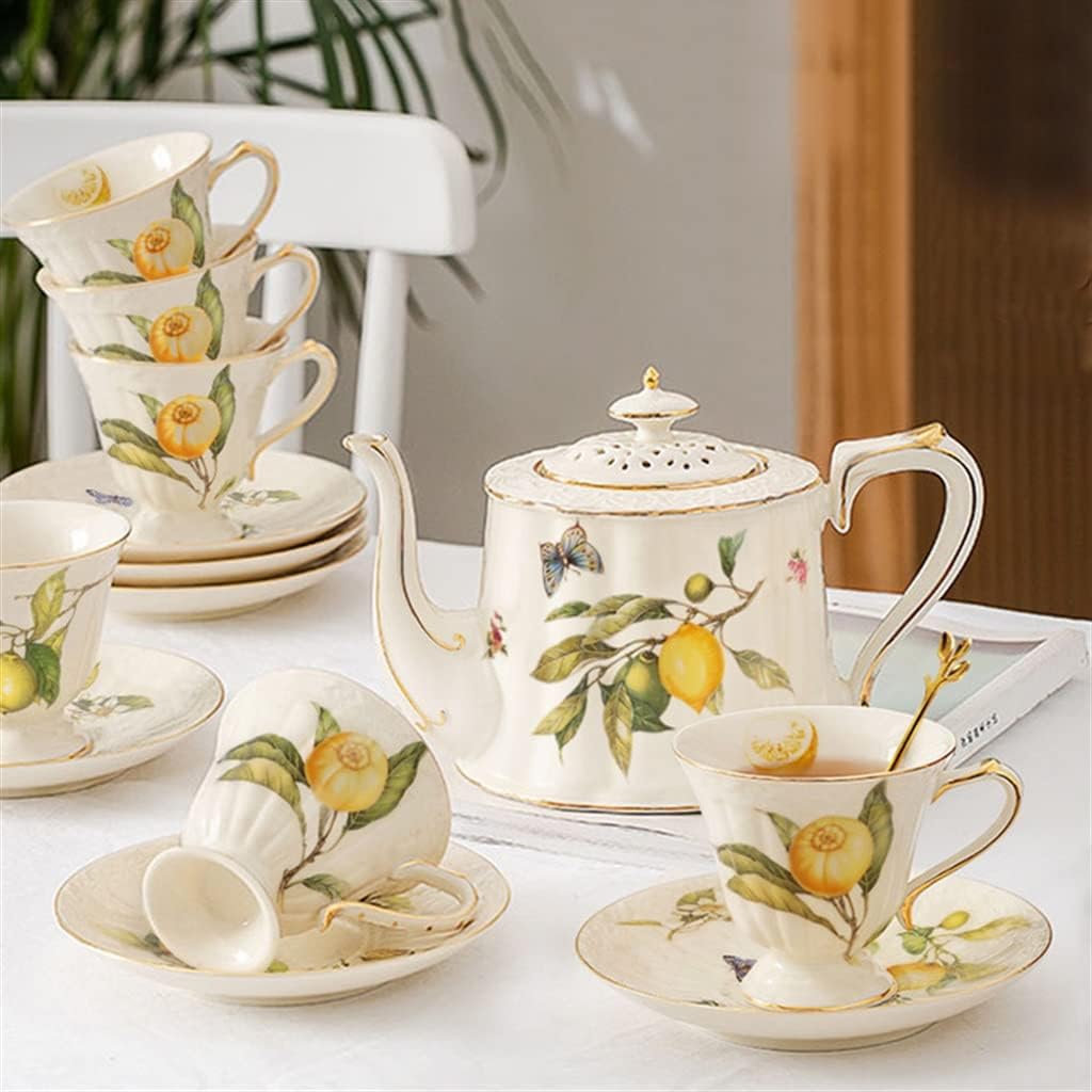 Tea Set European Vintage Coffee Cup And Plate Ceramic Large