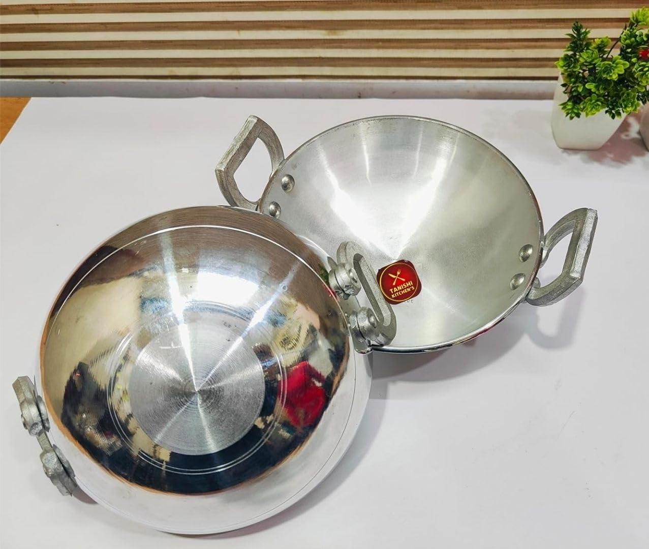 TANISHI KITCHEN'S™ Aluminium Mini Tadka Kadhai | 6.7 Inch Small Fry Pan for Seasoning, Tempering, Tadka & Frying | Gas Compatible 3
