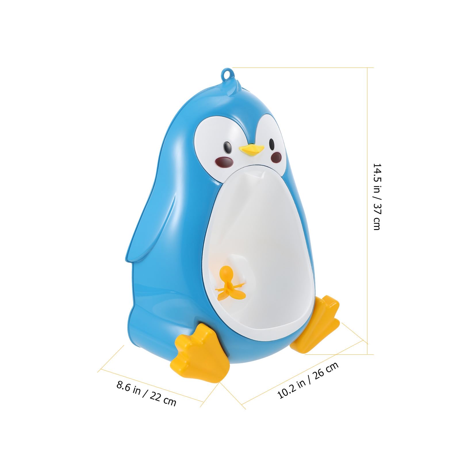 Vaguelly Urinal Leicht zu Reinigen und Bequem zu Benutzen Kinder aus Pp in Blauer Pinguinform Töpfchen und Training für Jungen zur Badezimmerdekoration