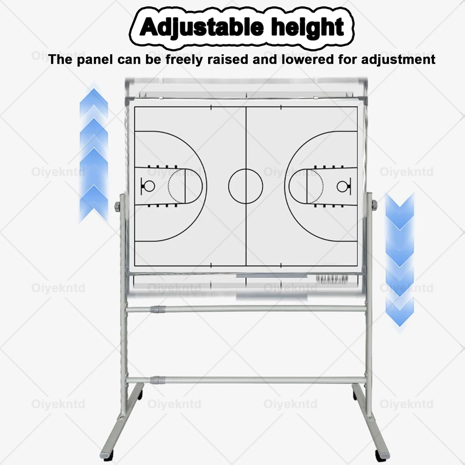 Grande lavagna magnetica per allenatori di calcio, basket, tattiche fronte/retro, con ruote per allenamento quotidiano, lavagna strategica portatile per squadre