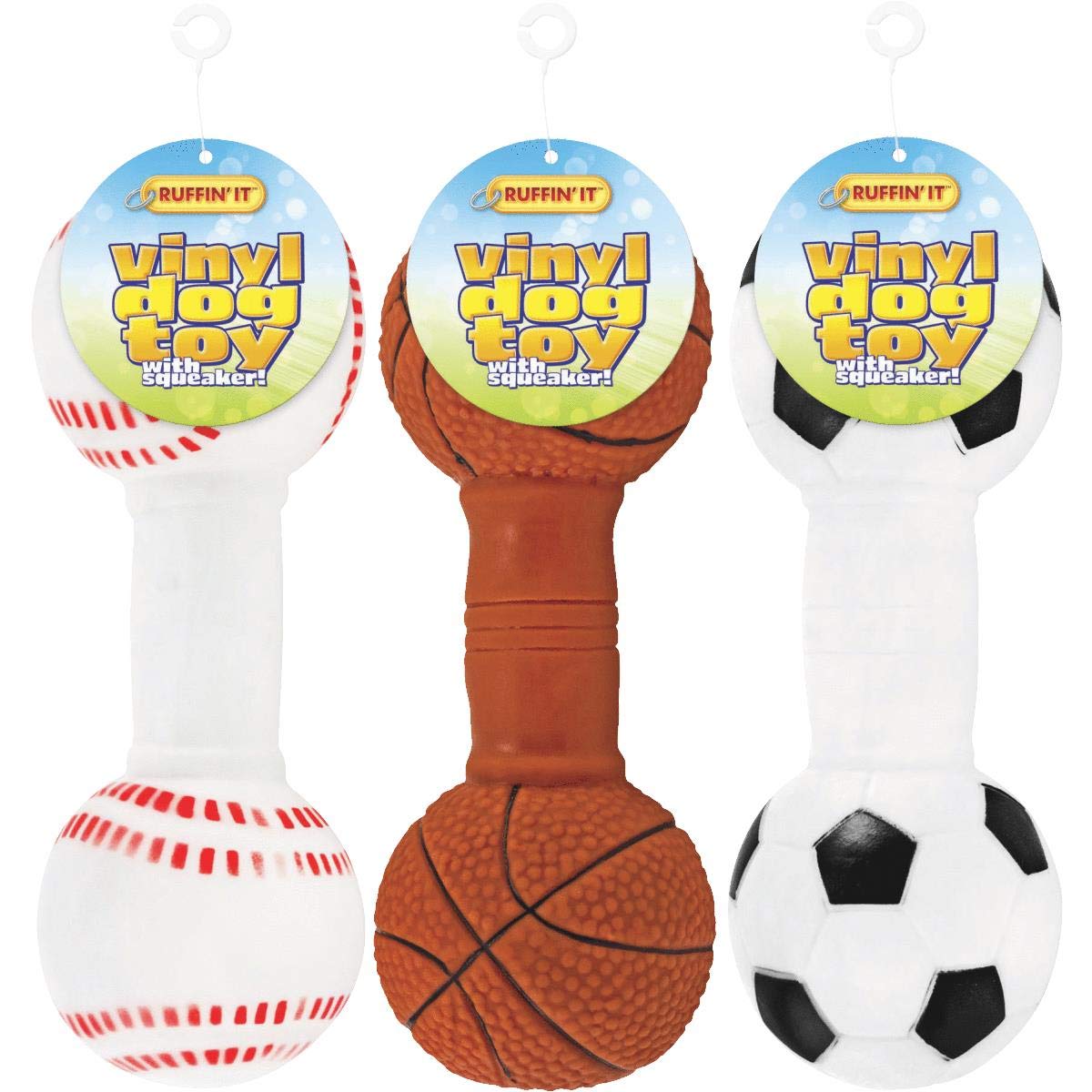 RHODE ISLAND TEXTILE20050 Dumbbell Assortment Toy Pet, Large