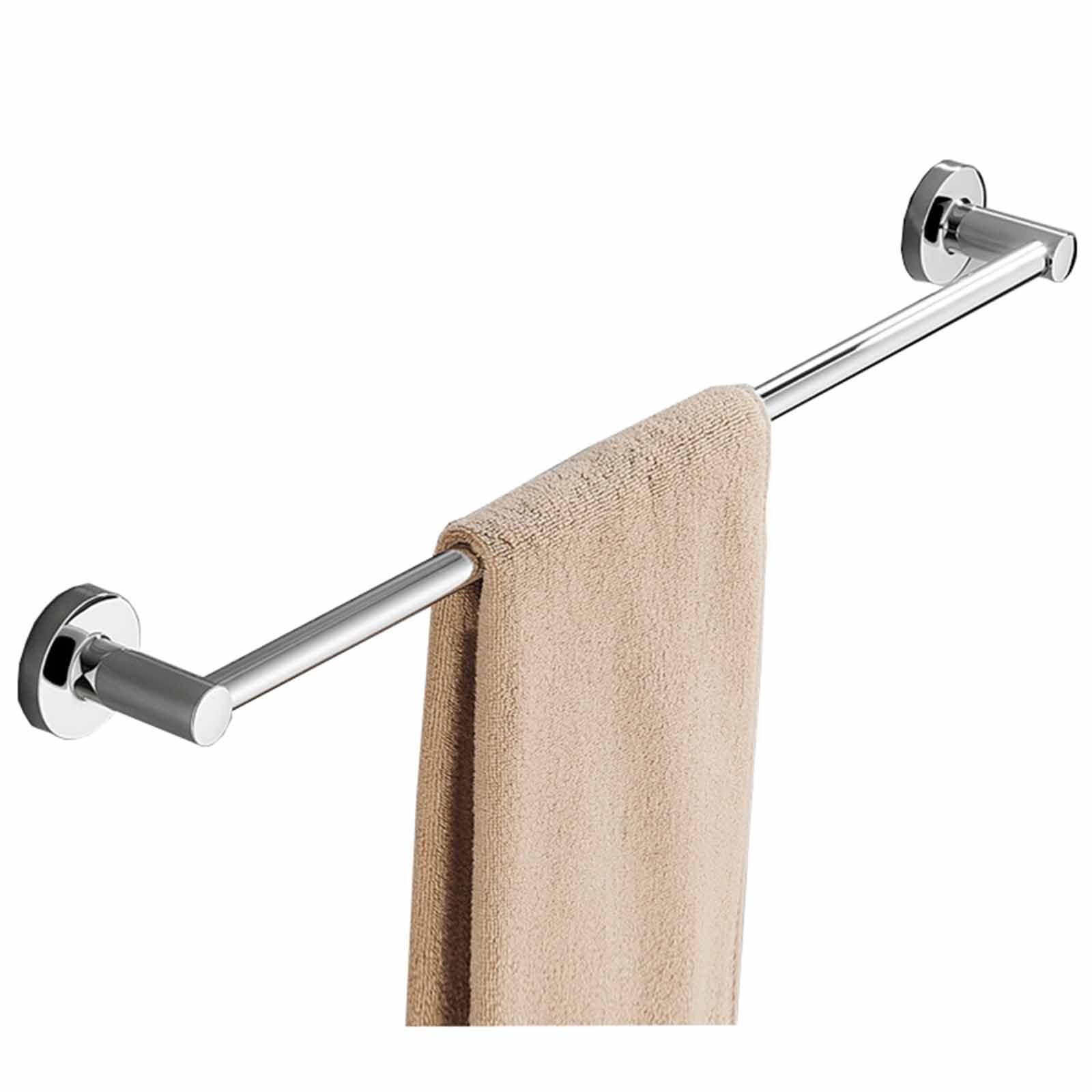Porte-serviettes en acier inoxydable de 80 cm en barre simple argentée pour votre salle de bain
